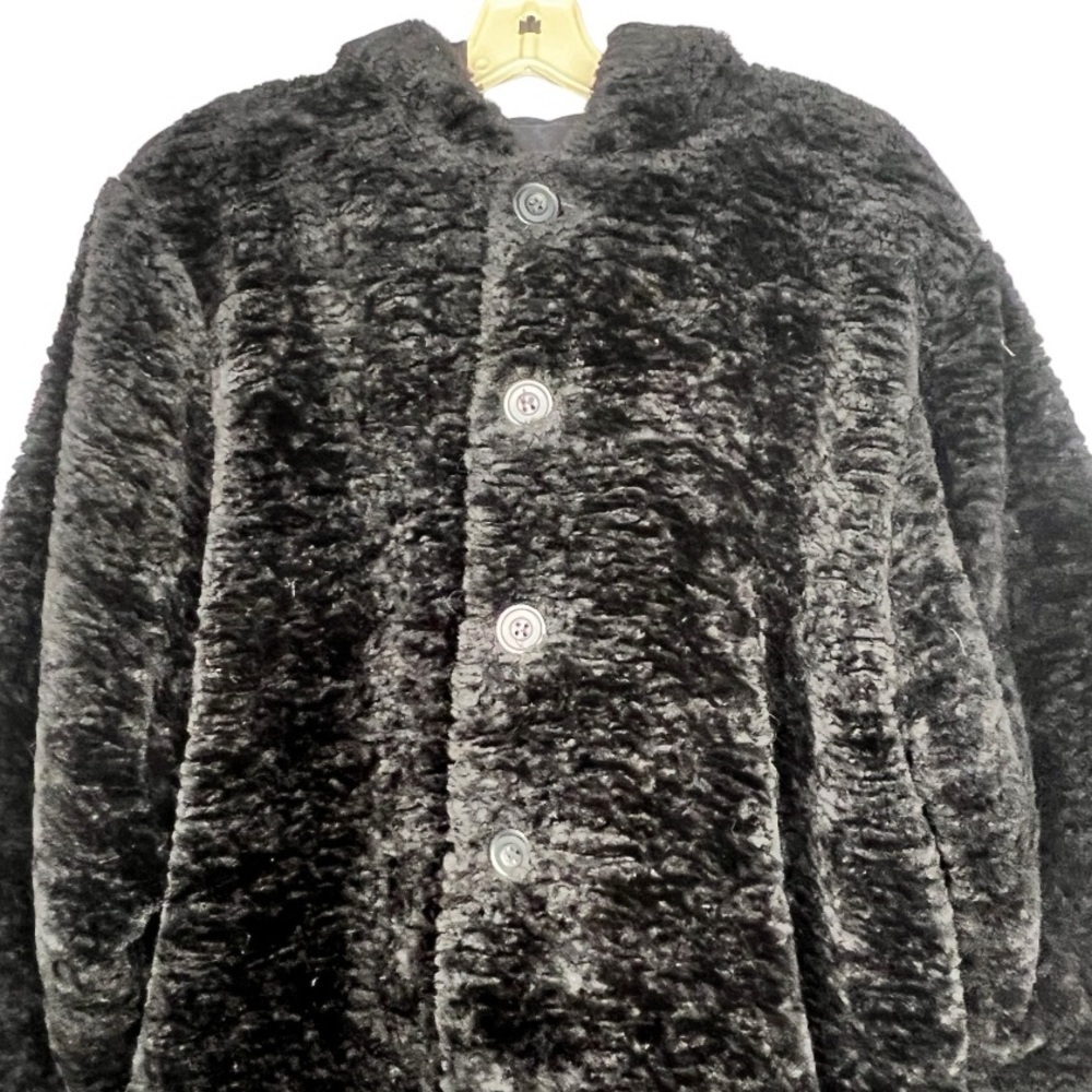 Sonia Rykiel Enfant Black Hoodie Coat View 2